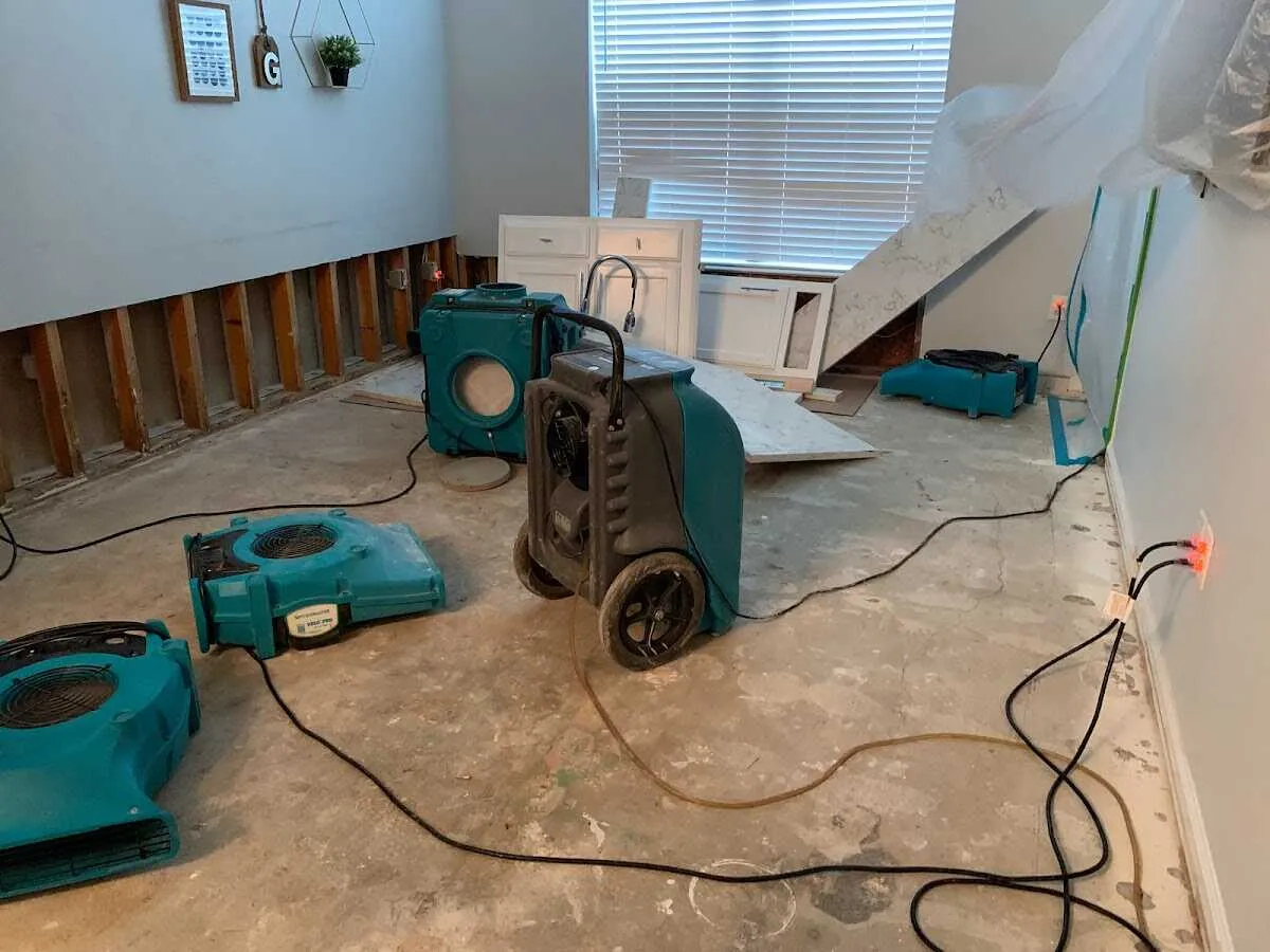 Dehumidifier in flood-cut room for Water Extraction & Removal in Shaler